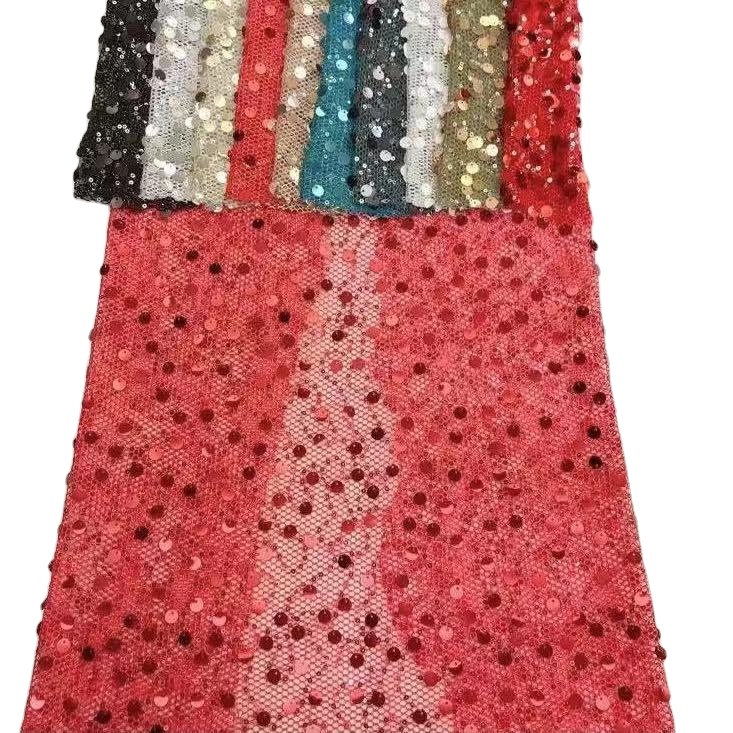 New Mesh Embroidery Bead Tube Embroidery African Fabric Lace